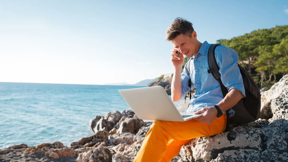 Digital nomads working remotely around the world